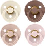 Bibs Ivory/Blush/Woodchuck/Blossom 0-6 mnd 4 stuks Fopspeen, Verzenden, Nieuw