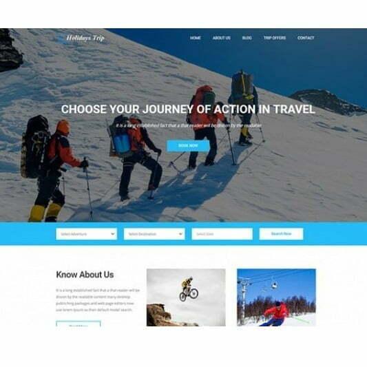 Adventures Trip - HTML Template, Computers en Software, Educatie- en Cursussoftware