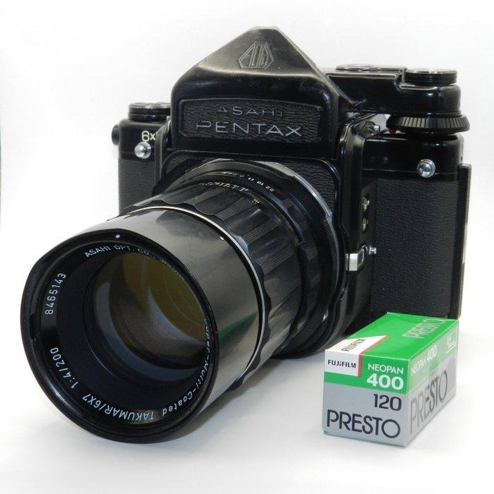 Pentax, Asahi 6x7 + TTL + SMC Takumar 6x7 4/200mm **with, Audio, Tv en Foto, Fotocamera's Analoog