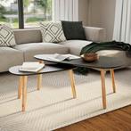 Zwarte Houten Salontafels (2 stuks) - - Tweedekansje, Scandinavische stijl, 100 tot 150 cm, Nieuw, Minder dan 50 cm