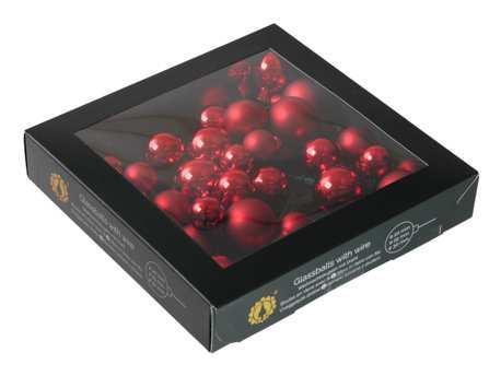 Kerstballen van glas rood glans mat red combi - 20/25/30mm 6, Hobby en Vrije tijd, Knutselen, Nieuw, Ophalen of Verzenden