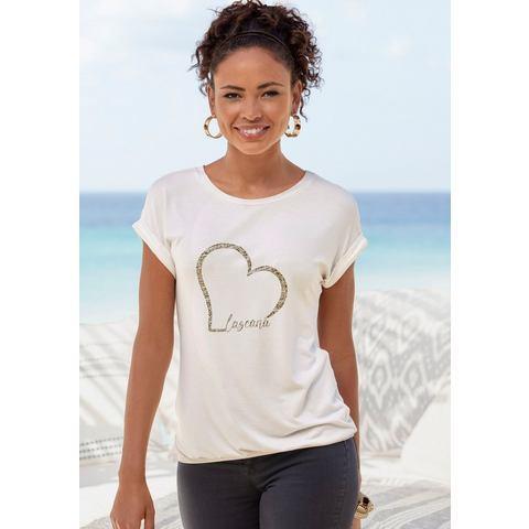 Lascana Shirt met korte mouwen Met Lascana hartprint, Kleding | Dames, Badmode en Zwemkleding, Nieuw, Verzenden