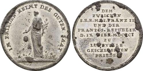 Zinnmedaille v Neuss, Frieden von Luneville 1801 Habsburg..., Postzegels en Munten, Munten | Europa | Niet-Euromunten, Verzenden