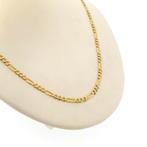 18 Krt. Gouden figaro schakel ketting | 63 cm (karabijnhaak), Sieraden, Tassen en Uiterlijk, Kettingen, Ophalen of Verzenden, Gebruikt