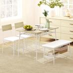 Eettafel Met 2 Stoelen, Bank, Eetgroep 4-delige Set, Keukent, Huis en Inrichting, Verzenden, Nieuw