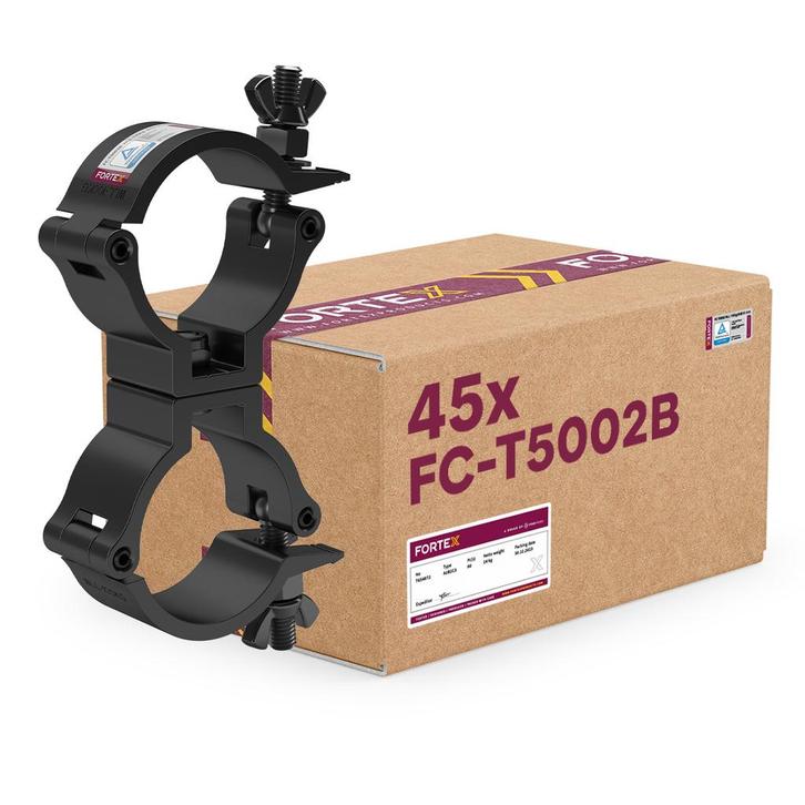 45x FORTEX Slimline Swivel Coupler truss klem WLL 100kg buis, Muziek en Instrumenten, Licht en Laser, Verzenden