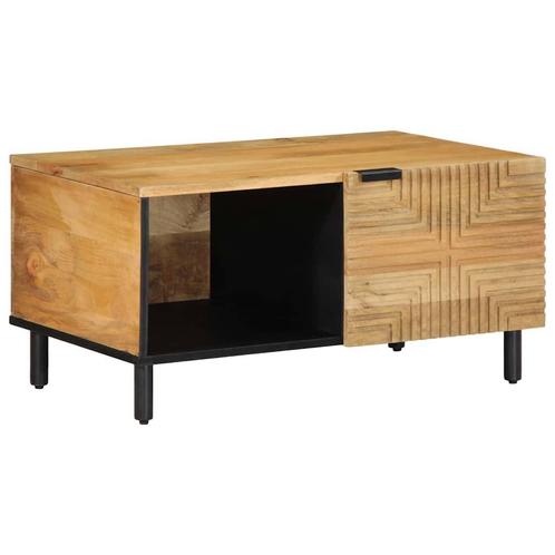 vidaXL Salontafel 80x50x40 cm massief mangohout bruin, Huis en Inrichting, Tafels | Salontafels, 50 tot 100 cm, Nieuw, Overige houtsoorten