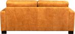 Cognac leren bank |  cognac leer | NIEUW, 150 tot 200 cm, Ophalen of Verzenden, Modern, Driepersoons