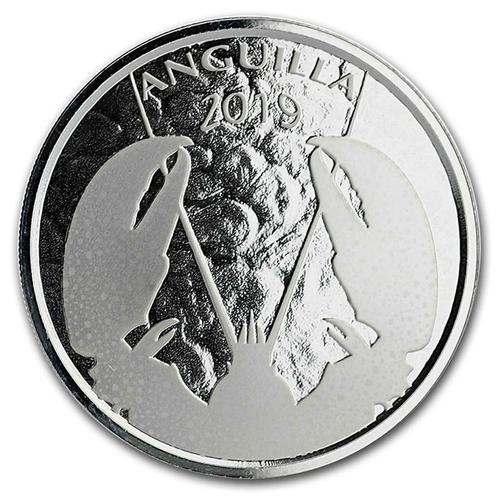 EC8 - Anguilla Lobster 1 oz 2019 (25.000 oplage), Postzegels en Munten, Munten | Amerika, Midden-Amerika, Losse munt, Zilver, Verzenden