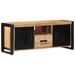 vidaXL Tv-meubel 100x30x40 cm massief ruw mangohout, Verzenden, Nieuw, Overige houtsoorten