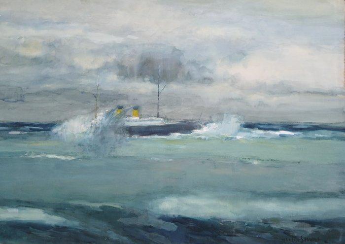 Maurice Seghers (1883-1959) - Storm op zee - Oostende -, Antiek en Kunst, Kunst | Schilderijen | Klassiek