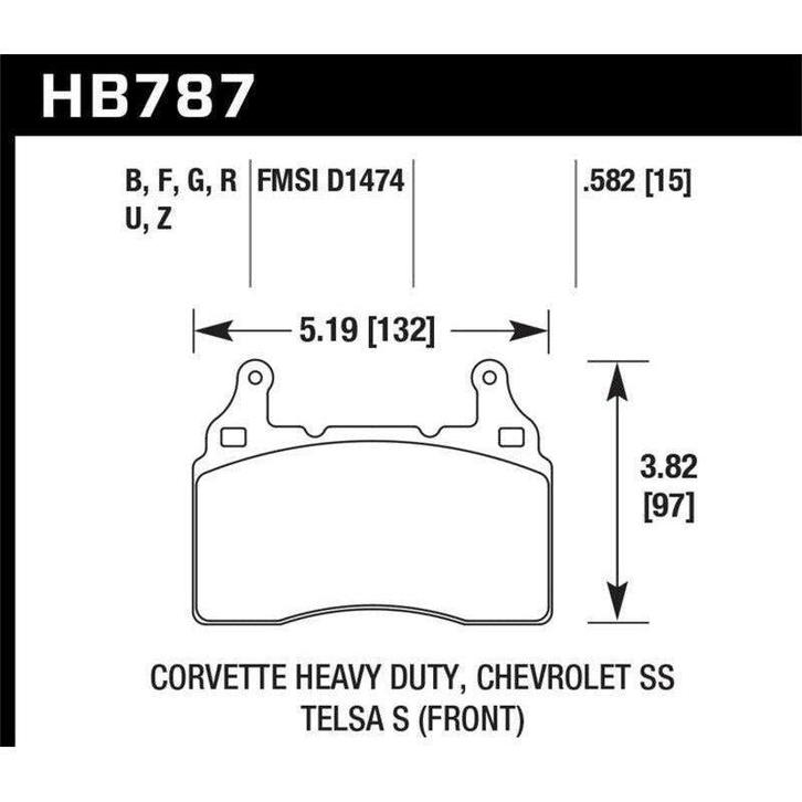 Hawk 15-17 Chevy Corvette Performance Ceramic Street Front, Auto-onderdelen, Remmen en Aandrijving, Ophalen of Verzenden