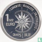 Frankrijk 1½ euro 2003 (PROOF) The Orient-Express, Postzegels en Munten, Munten | Europa | Euromunten, Verzenden, Goud, Overige waardes