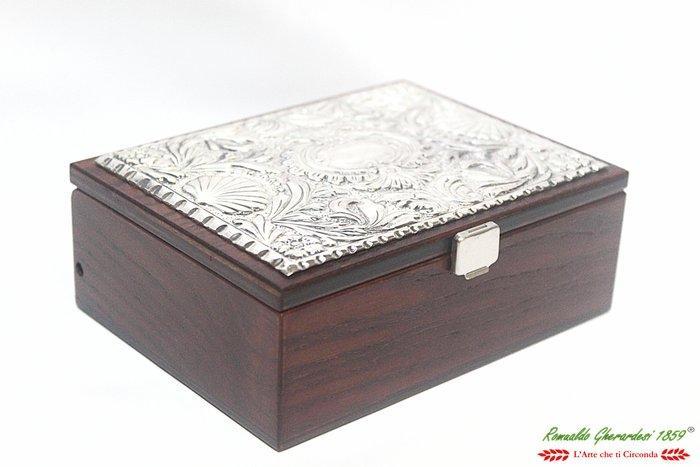 Scrigno legno massello di Rovere - Doos - .925 zilver - vol, Antiek en Kunst, Antiek | Goud en Zilver