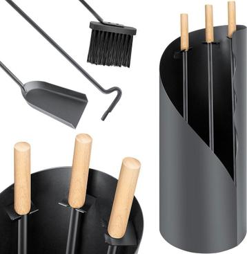 KESSER® Haardset 4-delig - Haardstel - Antraciet beschikbaar voor biedingen