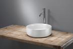 Blinq Ispra opzetwastafel rond 35,5cm wit, Huis en Inrichting, Badkamer | Badkamermeubels, Verzenden, Nieuw, Wastafelkast