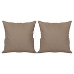 Kussens Microvezel Taupe | Tweedekansje | OP = OP, Ophalen of Verzenden, Nieuw, Bruin, Vierkant