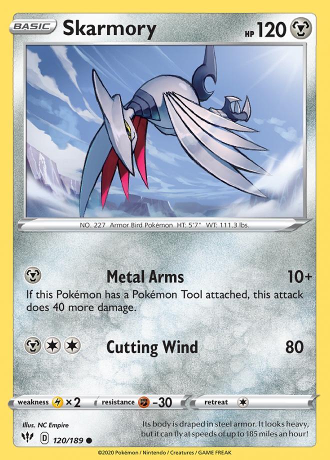 Skarmory 120/189 Darkness Ablaze, Hobby en Vrije tijd, Verzamelkaartspellen | Pokémon, Losse kaart, Nieuw, Foil, Ophalen of Verzenden