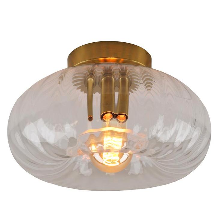 Retro plafondlamp transparant, Diane, Huis en Inrichting, Lampen | Plafondlampen, Nieuw, Glas, Ophalen of Verzenden
