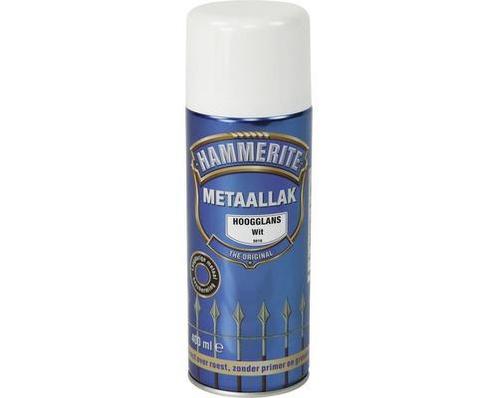 Hammerite Hoogglans Wit S010 Spuitbus 400 ml, Doe-het-zelf en Verbouw, Verf, Beits en Lak, Nieuw, Ophalen of Verzenden