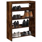 vidaXL Schoenenrek 60x25x62 cm bewerkt hout gerookt, Verzenden, Nieuw