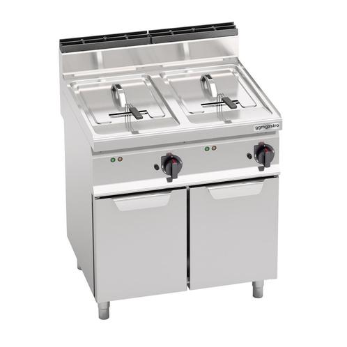 GGM Gastro | Dubbele elektrische friteuse - 10+10 liter - 18, Witgoed en Apparatuur, Frituurpannen, Verzenden