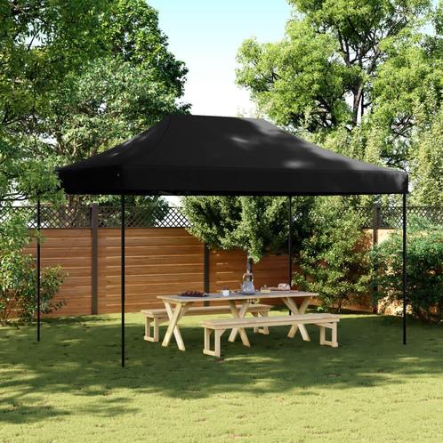 Partytent inklapbaar pop-up 440x292x315 cm zwart, Tuin en Terras, Partytenten, Partytent, Nieuw, 2 meter of meer, Verzenden