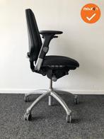 RH Logic 300 - Zilvergrijs voetkruis - nieuwe zwarte stoffer, Werkplek, Ophalen of Verzenden, Gebruikt, Stoel