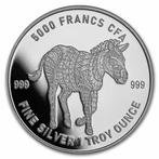 Chad - Mandala Zebra 1 oz 2022 (10.000 oplage), Postzegels en Munten, Munten | Afrika, Zilver, Losse munt, Overige landen, Verzenden