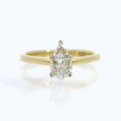 Ring - 18 karaat Geel goud -  0.30ct. tw. Diamant, Sieraden, Tassen en Uiterlijk, Ringen