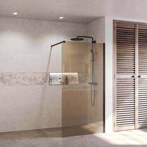 BWS Inloopdouche Pro Line Brons Glas 100x200 8mm Nano, Doe-het-zelf en Verbouw, Sanitair, Douche, Nieuw, Ophalen of Verzenden