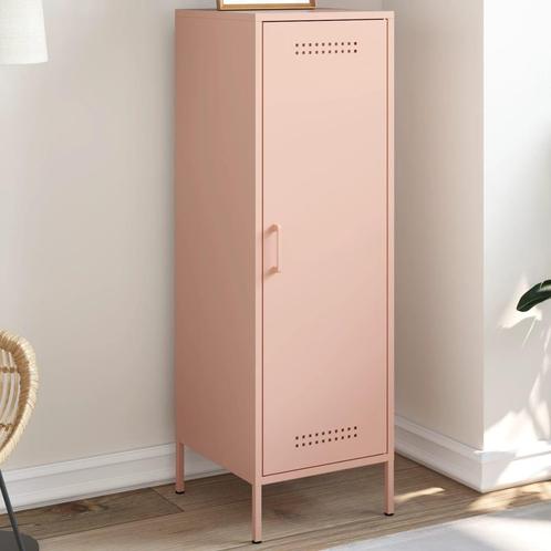 vidaXL buffetkast 36x39x113 cm staal roze, Huis en Inrichting, Kasten | Buffetkasten, 25 tot 50 cm, Nieuw, Minder dan 50 cm, 100 tot 150 cm