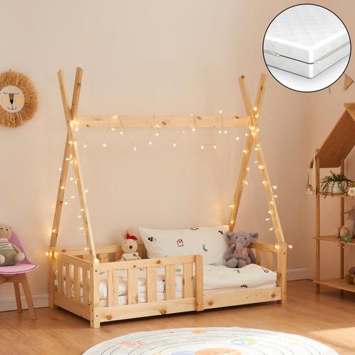 [en.casa] [neu.haus] Kinderbed Helsingborg Tipi met uitvalbe, Huis en Inrichting, Slaapkamer | Matrassen en Bedbodems, Nieuw, Verzenden