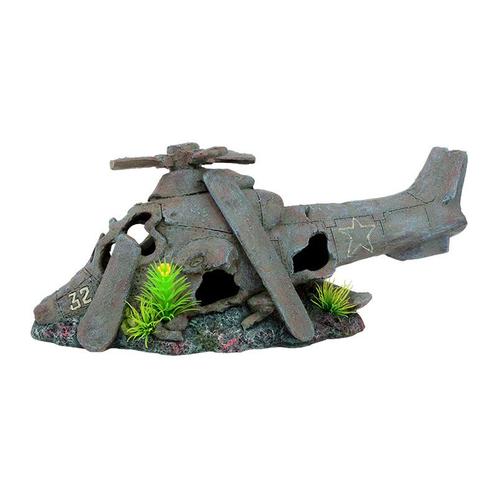 Neergestorte helicopter / Aquarium decoratie As-906, Dieren en Toebehoren, Vissen | Aquaria en Toebehoren, Nieuw, Verzenden
