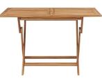 Opvouwbare Teakhouten Tuintafel 120x70 cm met Parasolgat, Tuin en Terras, Tuintafels, Verzenden, Nieuw