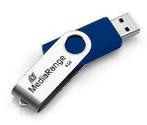 MediaRange | USB Stick | 8 GB | USB 2.0 | Twister | Blauw
