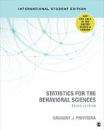9781506389882 Statistics for the Behavioral Sciences, Verzenden, Zo goed als nieuw, Privitera