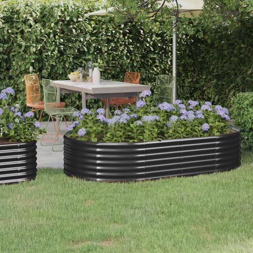 vidaXL Plantenbak 175x100x36 cm gepoedercoat staal, Tuin en Terras, Bloempotten, Nieuw, Verzenden