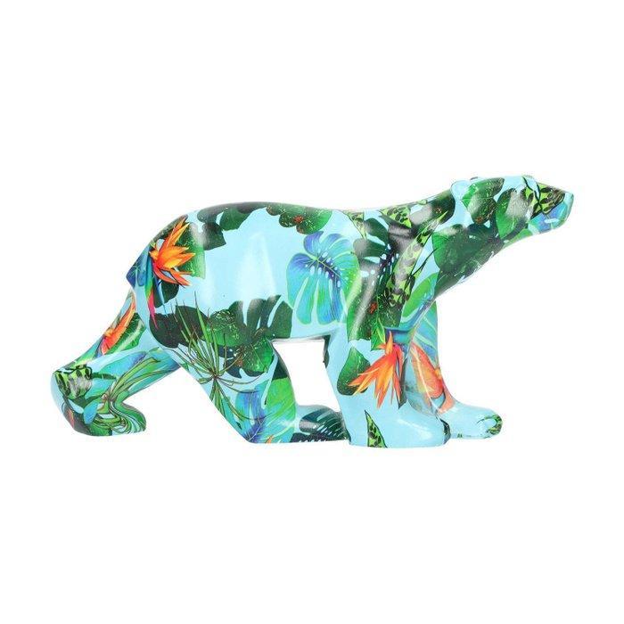 pompon - Figuur - Ours blanc Tropical pattern - Hars, Antiek en Kunst, Curiosa en Brocante