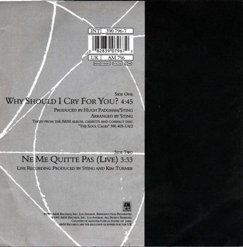 Sting - Why Should I Cry For You?, Cd's en Dvd's, Vinyl | Rock, Gebruikt, Ophalen of Verzenden