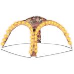 Partytent met LED en 4 zijwanden 3,6x3,6x2,3 m camouflage, Verzenden, Nieuw, 2 meter of meer, Partytent