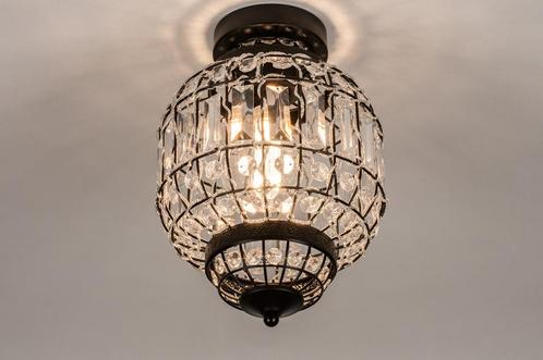 Rietveld Plafondlampen - Zwart - Kristal, Metaal, Huis en Inrichting, Lampen | Plafondlampen, Verzenden