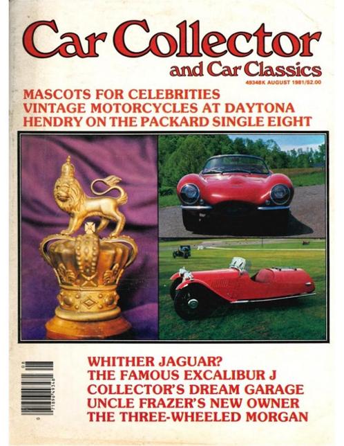 1981 CAR COLLECTOR AND CAR CLASSICS MAGAZINE 08 ENGELS, Boeken, Auto's | Folders en Tijdschriften