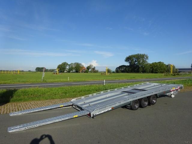 DEMO Brian James T Transporter 550x210cm 3500kg oprijbanen, Auto diversen, Aanhangers en Bagagewagens, Nieuw, Ophalen