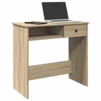vidaXL Bureau 80x40x75 cm bewerkt hout sonoma eikenkleurig, Huis en Inrichting, Bureaus, Verzenden, Nieuw