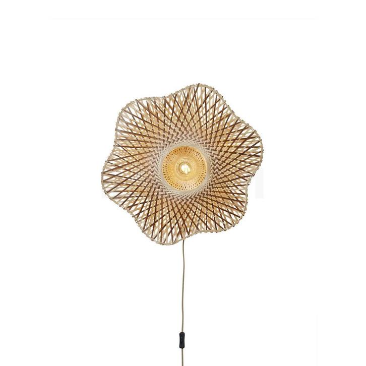 Good & Mojo Madura Wandlamp, natuur/bruin - 60 cm, Huis en Inrichting, Lampen | Wandlampen, Nieuw, Verzenden