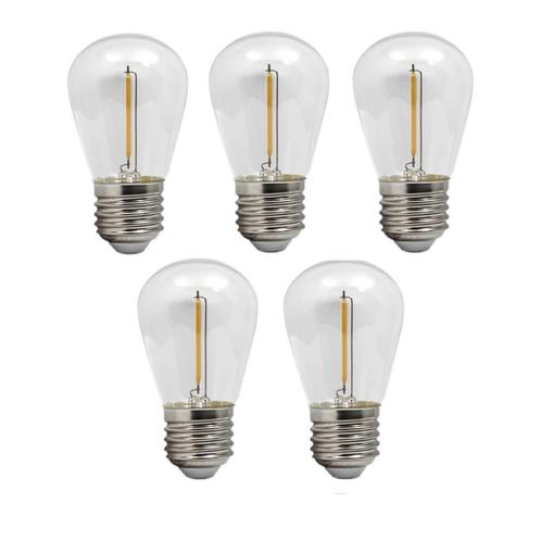 LED filament lamp | 1W | E27 | 2700K - Warm wit | 5 stuks, Tuin en Terras, Buitenverlichting, Glas, Ophalen of Verzenden