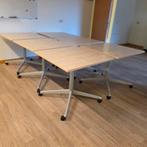 Set van 7 vierkante verrijdbare kantinetafels 80x80 cm, Huis en Inrichting, Tafels | Eettafels, Ophalen of Verzenden, Nieuw