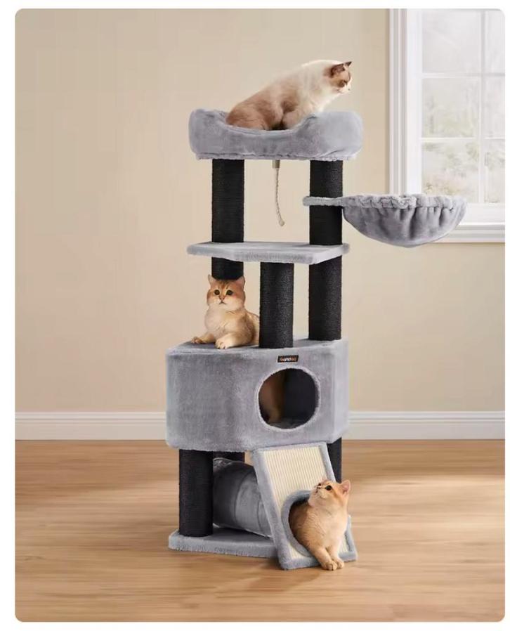 Duurzame Krabpaal – 141cm Hoog, Dikke Kolommen, Krabmeubel, Dieren en Toebehoren, Krabmeubelen, Krabpaal, Nieuw, Verzenden