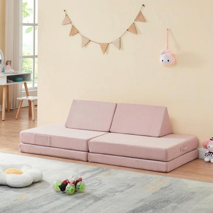 Speelbank Norhulta 5-delig kinderbank 150x66x45,5 cm roze [e, Kinderen en Baby's, Kinderkamer | Bedden, Verzenden